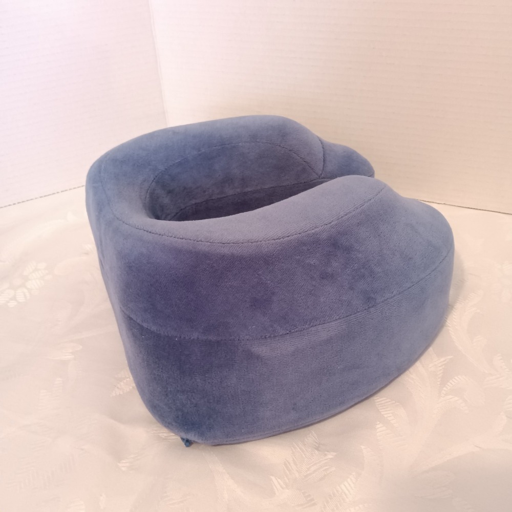 Cabeau Evolution Memory Foam Travel Pillow Neck Support Blue w/Drawstring NO BAG - Picture 7 of 8